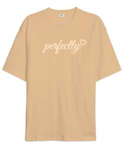 Perfectly Camel Oversize Unisex Tişört