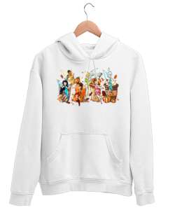 Peri Tinker Bell Beyaz Unisex Kapşonlu Sweatshirt