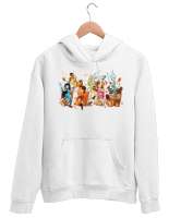 Peri Tinker Bell Beyaz Unisex Kapşonlu Sweatshirt - Thumbnail