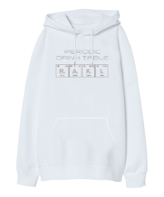 Periodic Drink Table Oversize Unisex Kapüşonlu Sweatshirt