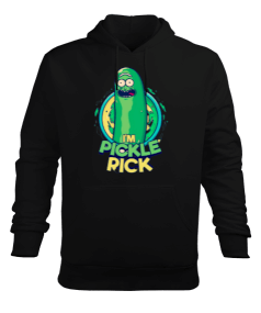 Pickle Rick Tasarım Baskılı Erkek Kapüşonlu Hoodie Sweatshirt