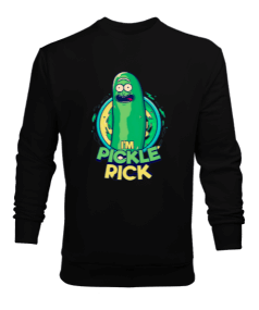 Pickle Rick Tasarım Baskılı Erkek Sweatshirt