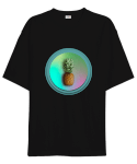 pineapple Siyah Oversize Unisex Tişört