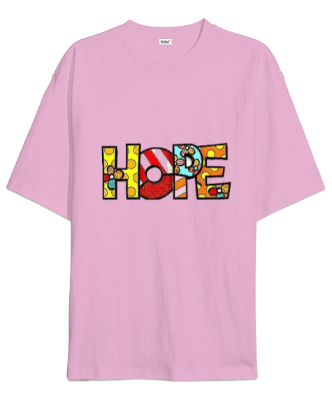 Tisho - Pink Hope Pembe Oversize Unisex Tişört