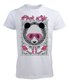 Pink L:ife Panda Erkek Tişört