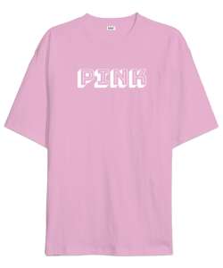 PINK Pembe Oversize Unisex Tişört