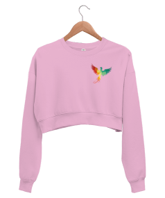 pink phoenix Kadın Crop Sweatshirt