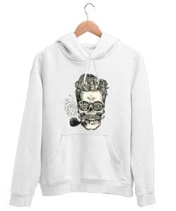 Pipo izmir metal kitlesi Beyaz Unisex Kapşonlu Sweatshirt