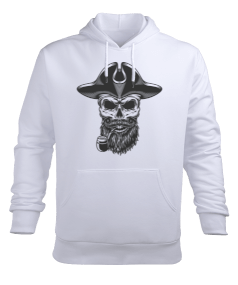 Pirate with Pipe Erkek Kapüşonlu Hoodie Sweatshirt