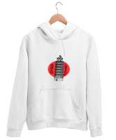 pisa tower Beyaz Unisex Kapşonlu Sweatshirt - Thumbnail