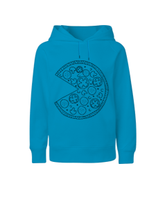 Pizza baskılı erkek Çocuk Unisex Hoodie Kapüşonlu