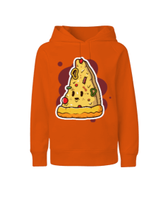 Pizza dilimi baskılı erkek Çocuk Unisex Hoodie Kapüşonlu