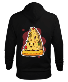 pizza Erkek Kapüşonlu Hoodie Sweatshirt