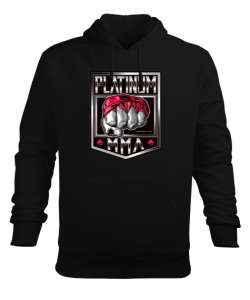 Platinum mma Siyah Erkek Kapüşonlu Hoodie Sweatshirt