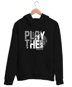 Play Game - Futbol Siyah Unisex Kapşonlu Sweatshirt