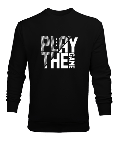 Tisho - Play The Game - Oyunu Oyna Siyah Erkek Sweatshirt