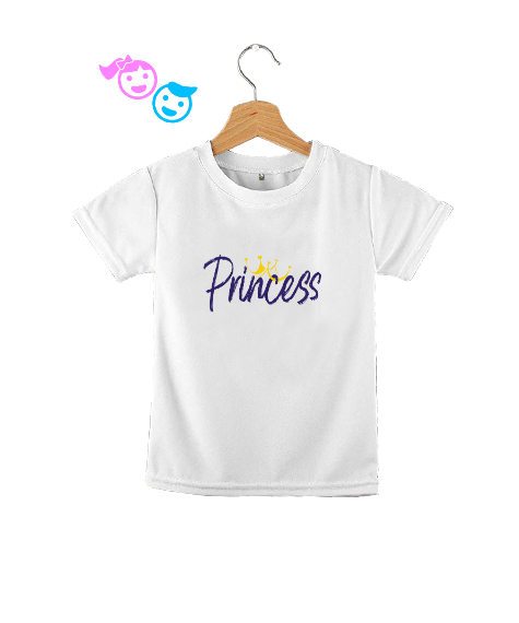 Tisho - Prenses - Princess Beyaz Çocuk Unisex