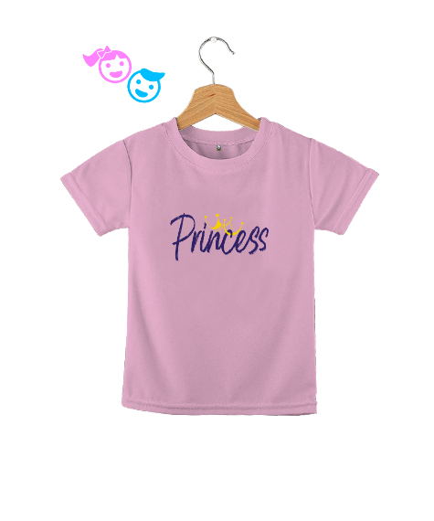 Tisho - Prenses - Princess Pembe Çocuk Unisex