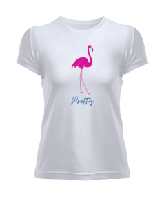 Pretty Pelikan Desenli Kadın T-shirt Kadın Tişört