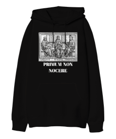 PRIMUM NON NOCERE Oversize Unisex Kapüşonlu Sweatshirt