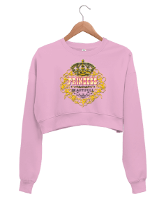 Princess beautiful Kadın Crop Sweatshirt