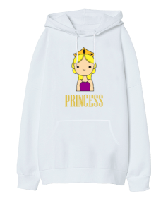 Princess Oversize Unisex Kapüşonlu Sweatshirt