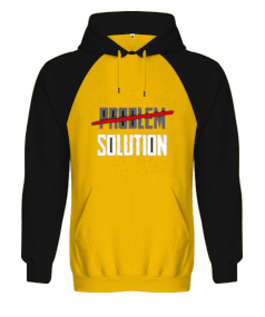 Problem Solutıon Yazılı Orjinal Reglan Hoodie Unisex Sweatshirt