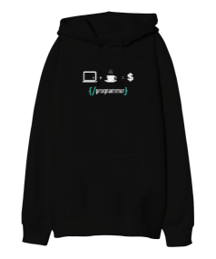 Programmer Oversize Unisex Kapüşonlu Sweatshirt