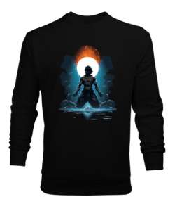 Prometheus Serisi-Kır Zincirlerini Siyah Erkek Sweatshirt