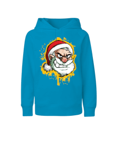 Psikopat Noel baba baskılı erkek Çocuk Unisex Hoodie Kapüşonlu