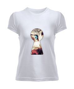 Psychedelic Cat Kadın Tişört