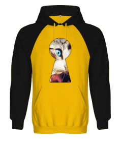 Psychedelic Cat Orjinal Reglan Hoodie Unisex Sweatshirt