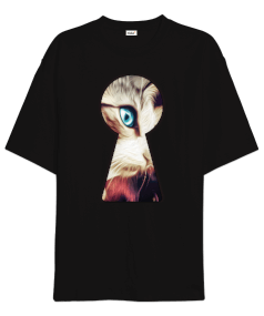 Psychedelic Cat Oversize Unisex Tişört