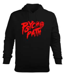 Psychopath Siyah Erkek Kapüşonlu Hoodie Sweatshirt