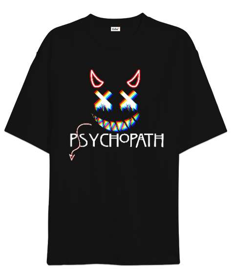 Psychopath Siyah Oversize Unisex Tişört