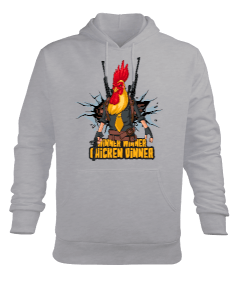 PUBG Winner Winner Chicken Dinner Baskılı Erkek Kapüşonlu Hoodie Sweatshirt