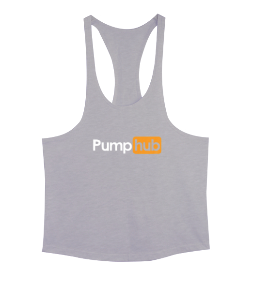 PumpHub Gym Workout Gri Erkek Tank Top Atlet