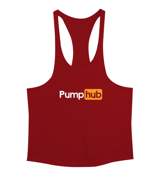 PumpHub Gym Workout Kırmızı Erkek Tank Top Atlet