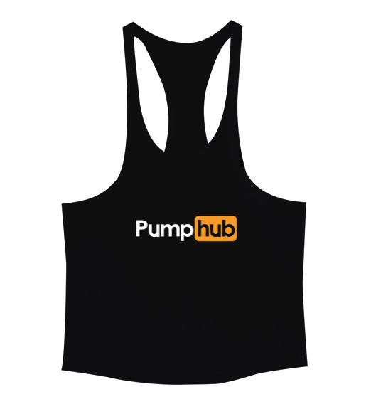 PumpHub Gym Workout Siyah Erkek Tank Top Atlet