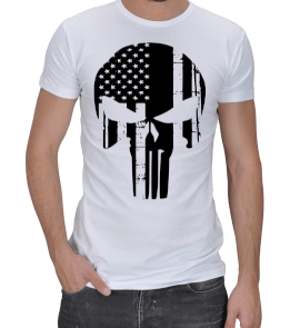 Punisher Slim Fit T-Shirt Erkek Regular Kesim Tişört