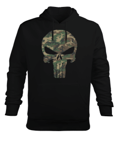 PUNISHER WOODLAND KAMUFLAJ Erkek Kapüşonlu Hoodie Sweatshirt