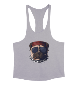 Purolu gözlüklü gangster pitbull fitness motivasyon Erkek Tank Top Atlet