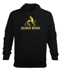 Quad Bike Siyah Erkek Kapüşonlu Hoodie Sweatshirt