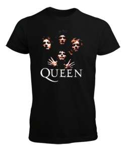 Queen - Bohemian Rhapsody Retro Siyah Erkek Tişört