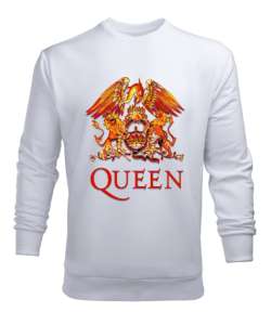 Queen dizayn, Sevgili için hediye, Doğum günü hediyesi Beyaz Erkek Sweatshirt