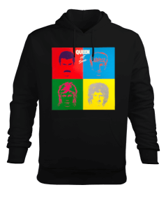 Queen Erkek Kapüşonlu Hoodie Sweatshirt