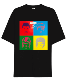 Queen Hot Space Baskılı Oversize Unisex Tişört