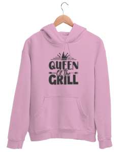 Queen Of The Grill - Izgara Kraliçesi Pembe Unisex Kapşonlu Sweatshirt