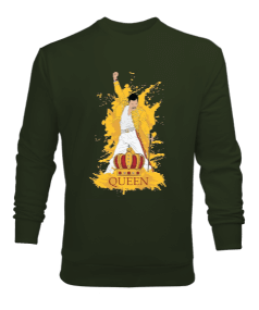 Queen Rock Tasarım Baskılı Erkek Sweatshirt