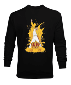 Queen Rock Tasarım Baskılı Erkek Sweatshirt